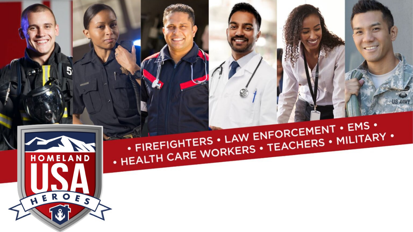 Firefighters Law enforcement EMS Health Care workers Teachers Military 